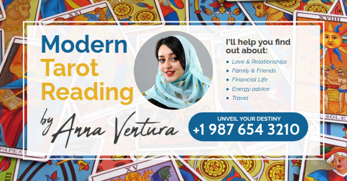 White Tarot Reading Facebook Ad Template | PosterMyWall