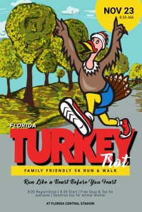 Free Turkey Trot Flyer Template Poster