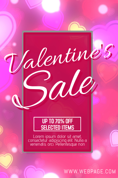 free valentine s day sale retail promotion flyer template postermywall
