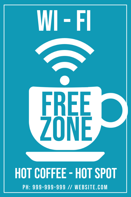 Free Wifi Poster模板 Postermywall