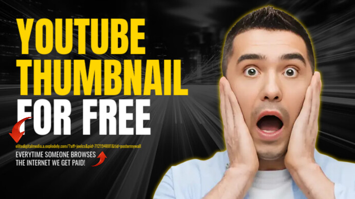 free youtube thumbnail template Digital Display (16:9)