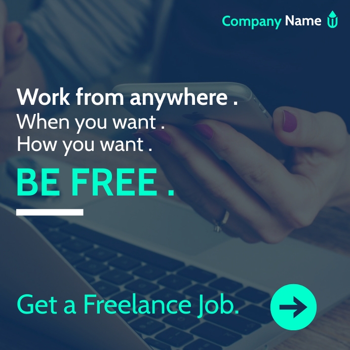 Freelance job advertisement hiring Template | PosterMyWall