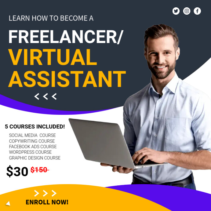 Freelancer Ads Template | PosterMyWall