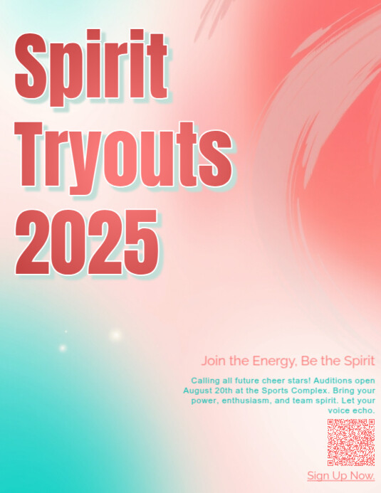 Freestyle Freeform Cheerleading Tryouts Flyer Template | PosterMyWall