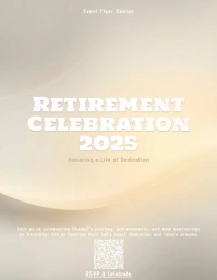 Freestyle Freeform Happy Retirement Card / Poster Template Flyer (US Letter)