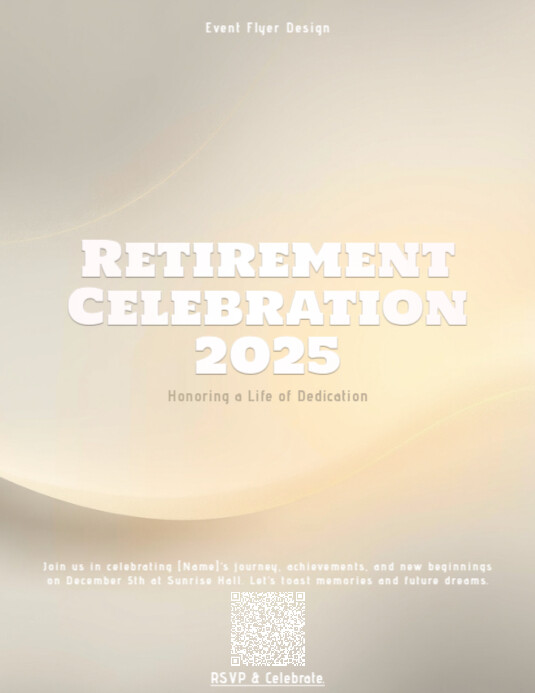 Plantilla de Freestyle Freeform Happy Retirement Card / Poster Template ...