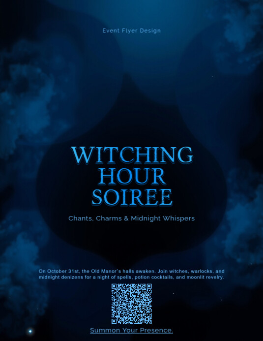 Plantilla de Freestyle Freeform Witching Hour Ball Flyer Template ...