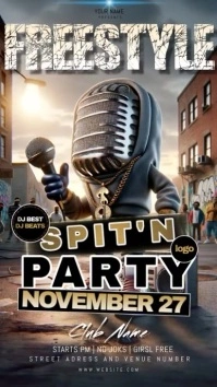 FREESTYLE RAP BATTLE EVENT POSTER TEMPLATE Instagram Story