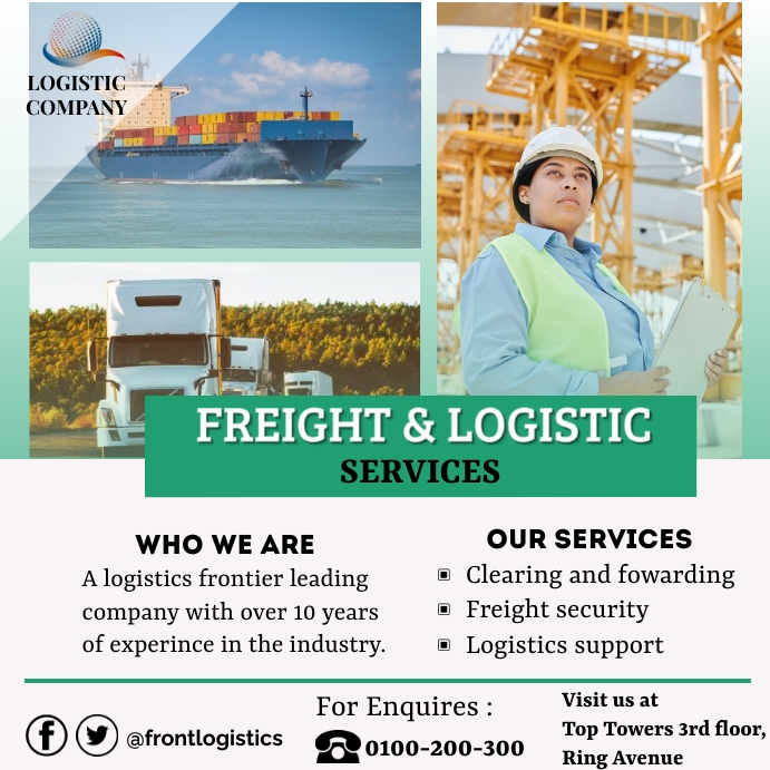 freight and logistic Template | PosterMyWall