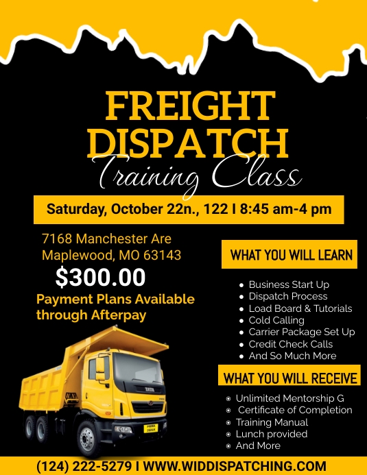 Dispatch Rider Flayers freight dispatch services flyer Template | PosterMyWall