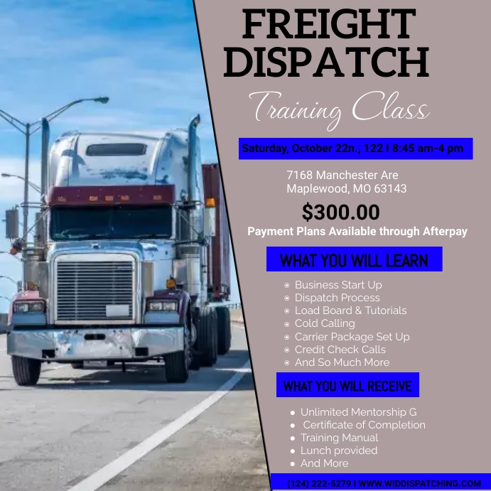 Dispatch Rider Flayers freight dispatch services flyer Template | PosterMyWall