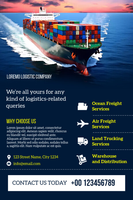 freight forwarder service Template | PosterMyWall