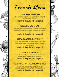 Customize French Menu Templates In Minutes Postermywall