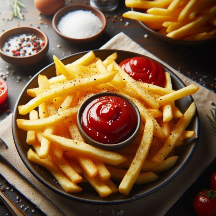 French fries Instagram Post template