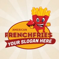 French Fries Logo template