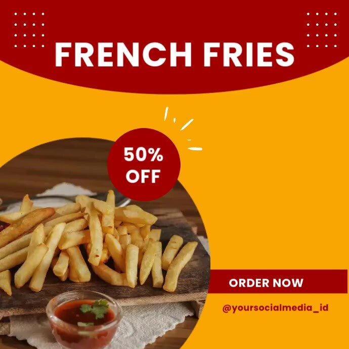 french fries template PosterMyWall