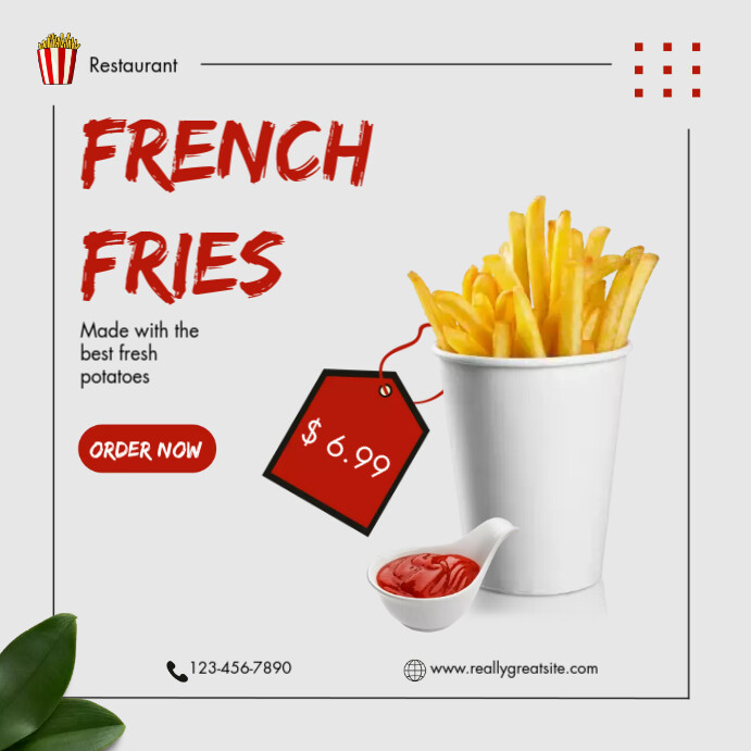 FRENCH FRIES TEMPLATE PosterMyWall