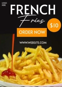 French fries video template A6