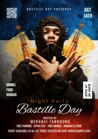 French Party A4 template