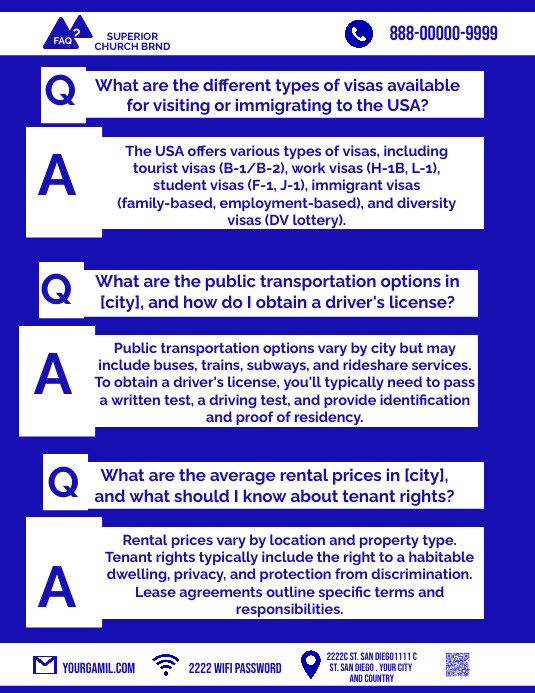 Frequently asked questions Ulotka (US Letter) template