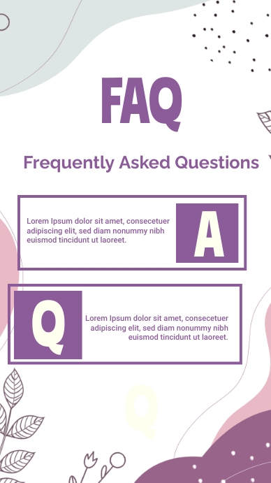Frequently asked questions Template | PosterMyWall