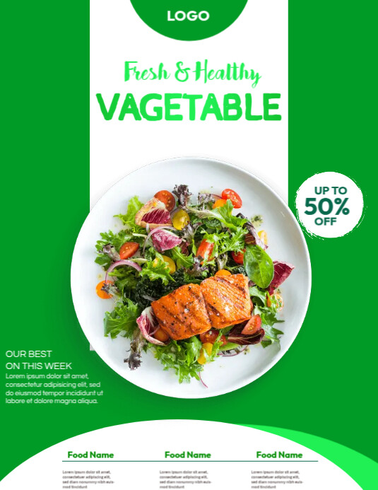 Fresh & Healthy Menu Template | PosterMyWall