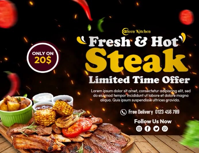 Copy of Fresh & Healthy Menu | PosterMyWall