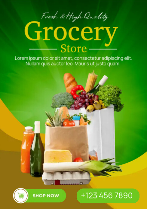Fresh and High Quality Grocery Store Flyer Template | PosterMyWall