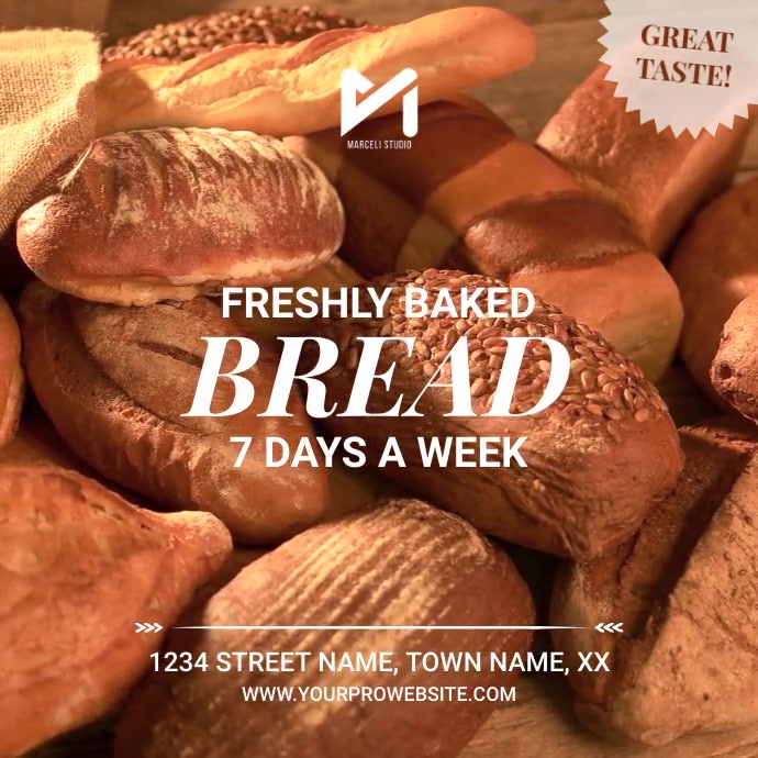 Fresh Bread Bakery Post Instagram template