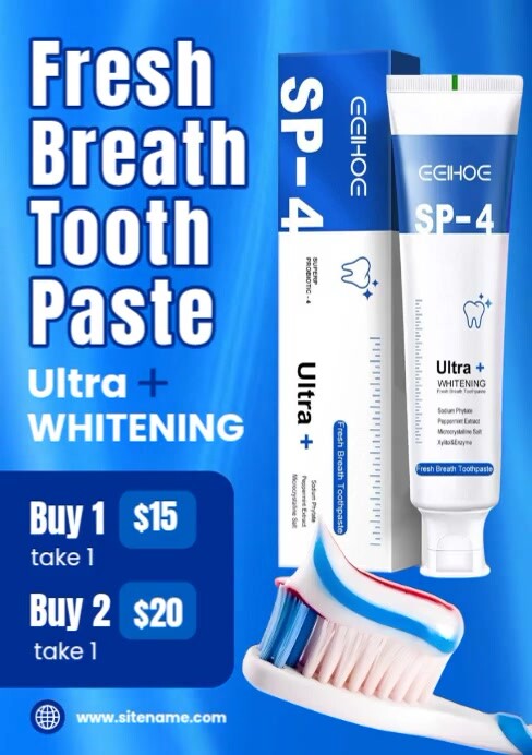 Toothpaste Advert Fresh Fresh Breathe Toothpaste Ad Template | PosterMyWall