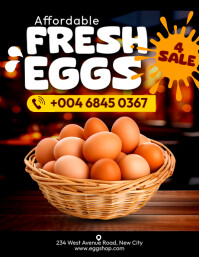Black Egg Sale Flyer Template