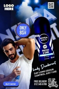 Fresh Deals Deodorant Promotion Poster template