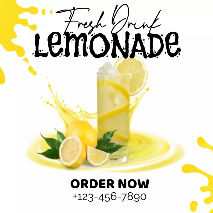 Copy of Fresh Drink Lemonade | PosterMyWall