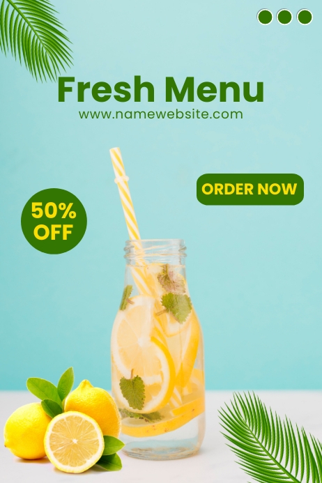 Fresh Drink Poster Template | PosterMyWall