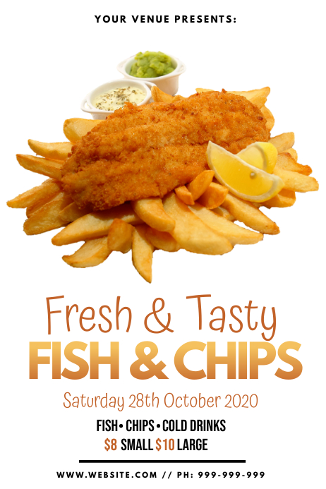 Copy of Fresh Fish & Chips Poster | PosterMyWall