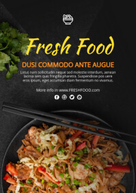 Fresh food flyer A4 template