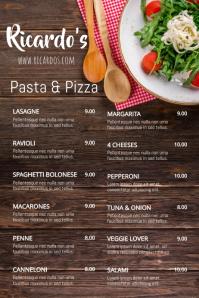 Fresh Food Menu Poster Template