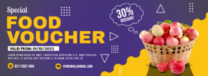 Fresh Fruit Gift Voucher Facebook-coverfoto template