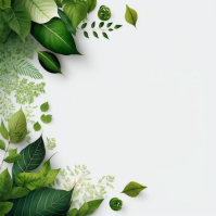 Fresh Green Leaf Corner Frame Instagram Plasing template