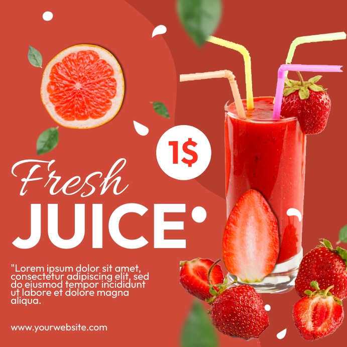 Plantilla de Fresh Juice Ads | PosterMyWall