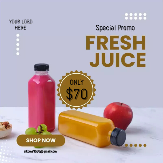 fresh juice Template PosterMyWall