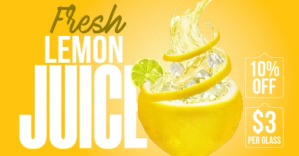Pomarańczowy Lemon Juice Promotion Facebook Shared Image Template