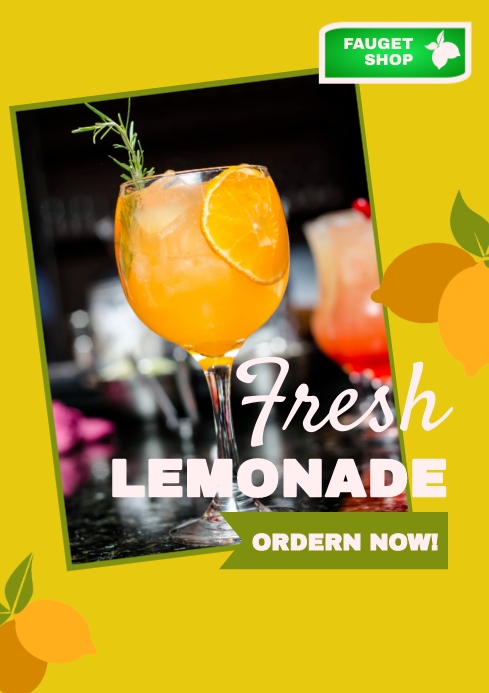 Fresh Lemonade A4 Template PosterMyWall