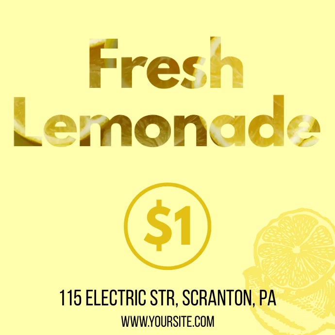 Copy of Fresh Lemonade video ad instagram | PosterMyWall