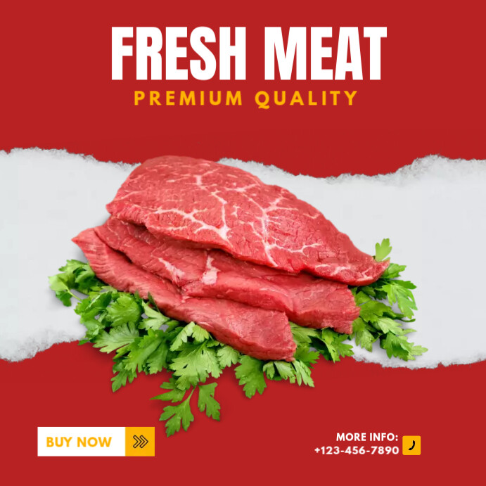 FRESH MEAT TEMPLATE | PosterMyWall
