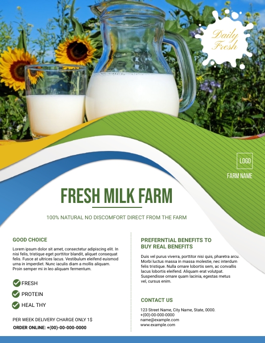 Milk Creat Design Milk Product Pamphlet Design