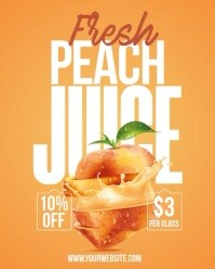 Fresh Peach Juice Instagram Portrait template