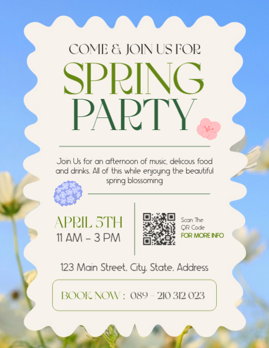 Spring Fest Invitation Copy of Fresh Spring Party Invitation - Floral Outdoor Event Flyer ...