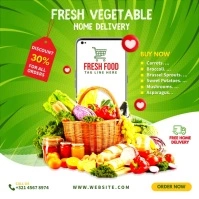 Fresh Vegetable Delivery Square (1:1) template