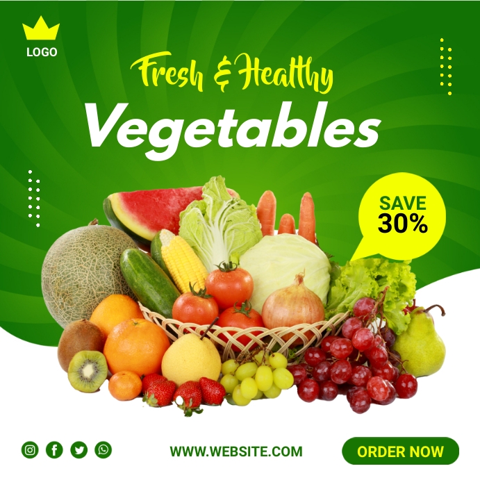 Copy of Fresh Vegetable Delivery PosterMyWall